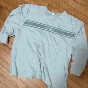 PINK Victoria's Secret Men's Mint Long Sleeve Tee